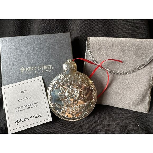 2017 Kirk Stieff Sterling Silver Repousse 9th Edition Ornament